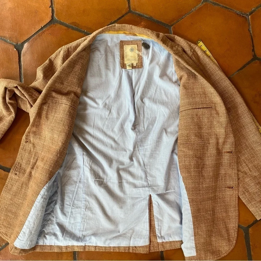 Territory Ahead Tan Cotton Blazer Jacket Sport Coat Size 44R NWOT